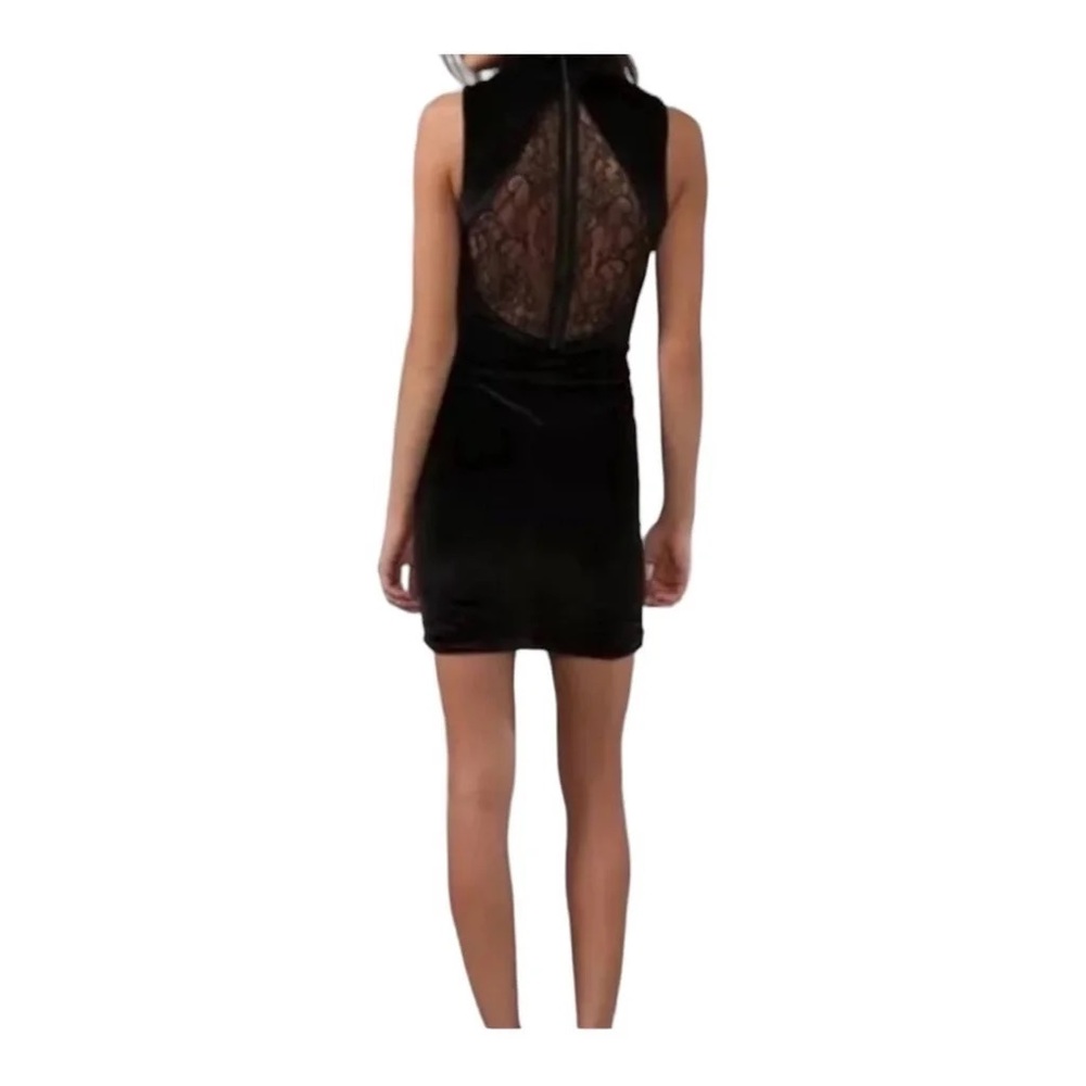 Alice + Olivia High Neck Velvet Sleeveless Mini Dress size XS